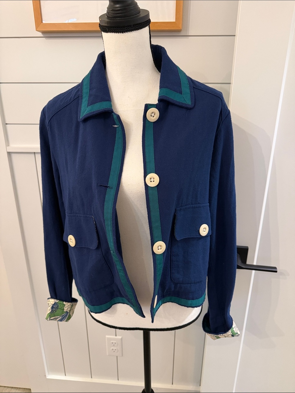 Trovata Navy Contrast-Trim Women’s short set - XS
